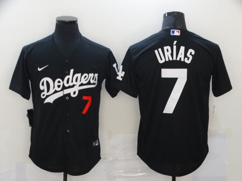 Men's Los Angeles Dodgers #7 Julio Urias Black 2020 Stitched Jersey